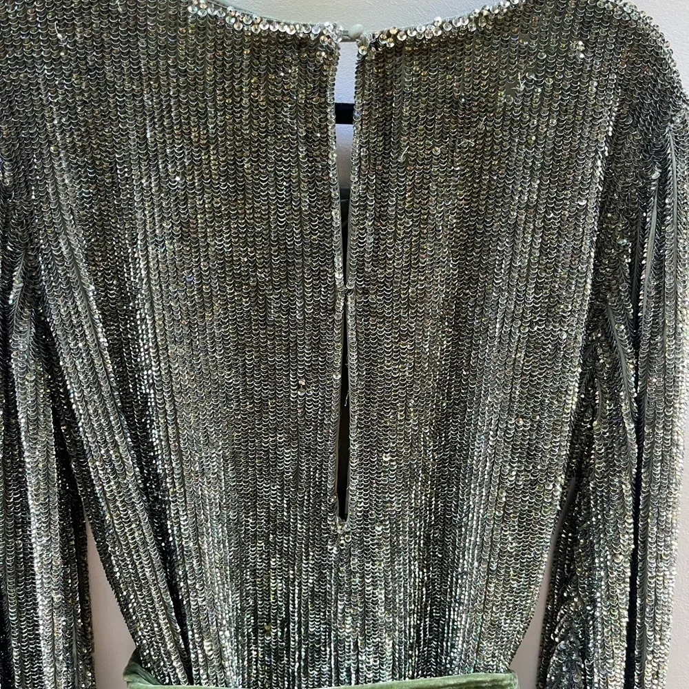 Retrofete Grace Green Sequin Dress Size XS